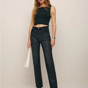 Reformation Abby High Rise Straight Leg Jeans